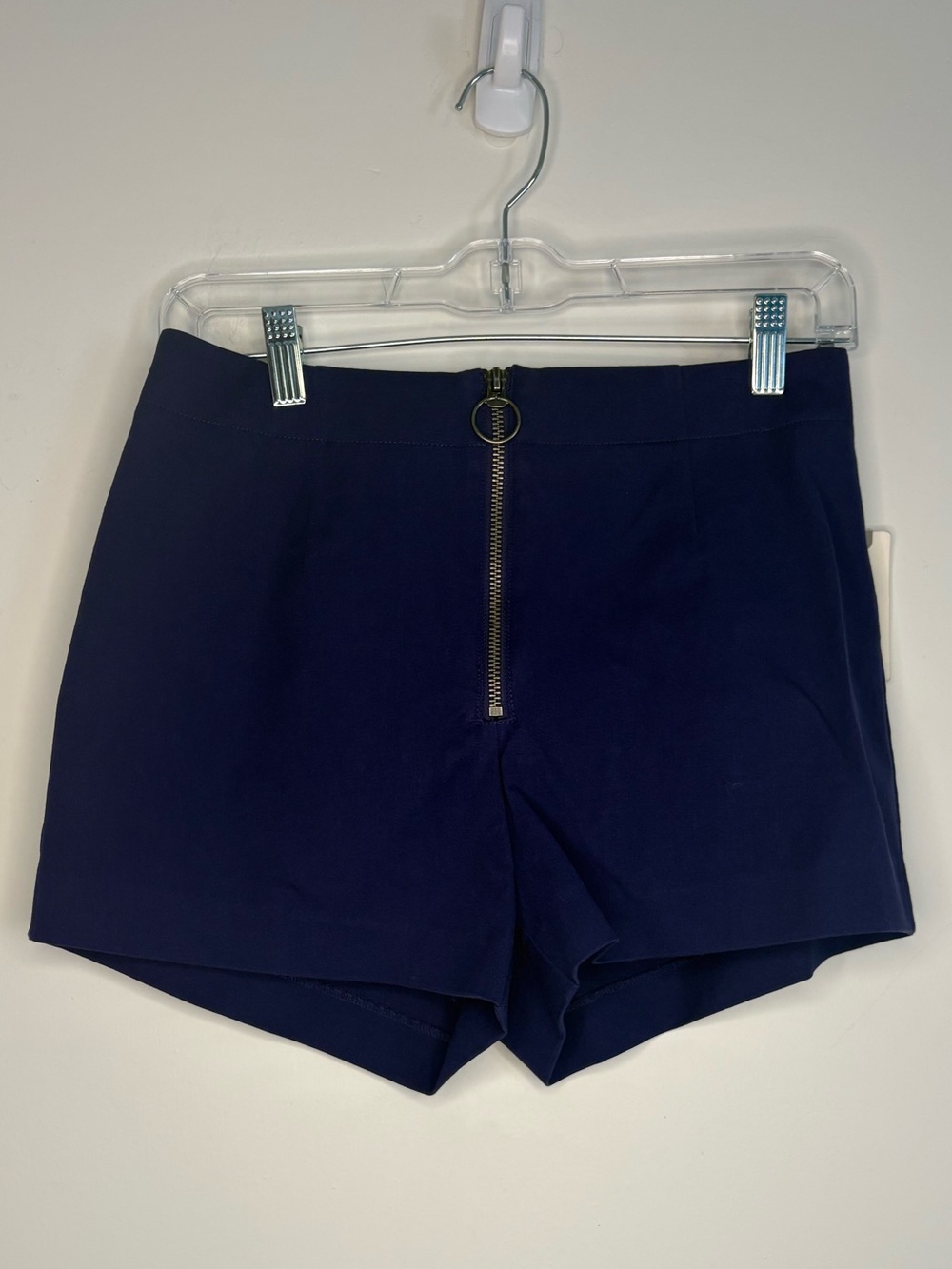 Maeve by Anthropologie Navy High Waist Zippered Micro Shorts NWT Size 4